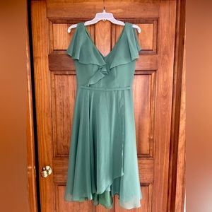 Sage Green Bridesmaid/ Cocktail Dress
